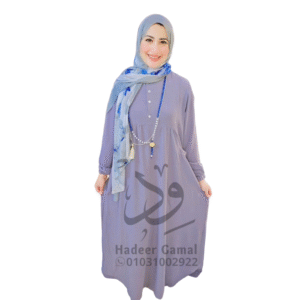 فستان سادة طويل-رمادي