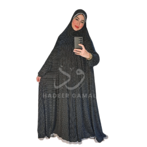 ملحفة الصلاة | أسود منقط أبيض