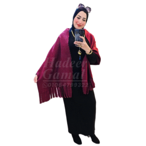 شال شتوي-برجندي