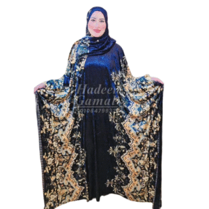 إسدال فراشة قطيفة-أسود