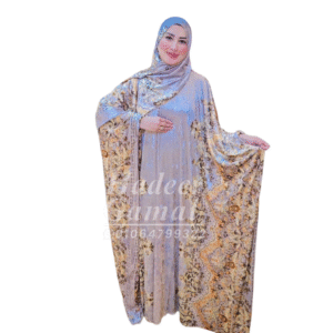 إسدال فراشة قطيفة-بيج