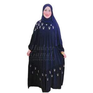 اسدال العيد كلوش مطرز-أسود