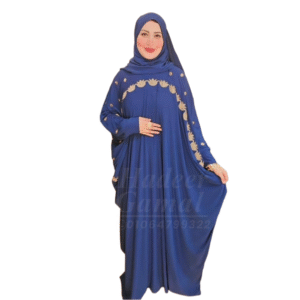 اسدال العيد بتطريز أمامي-بترولي