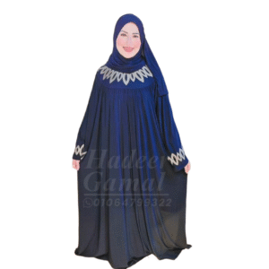 اسدال العيد بتطريز على الاكمام-أسود