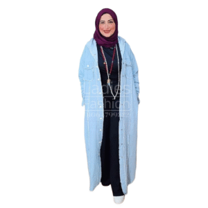 جاكيت جينز(شراشيب)-ثلجي فاتح