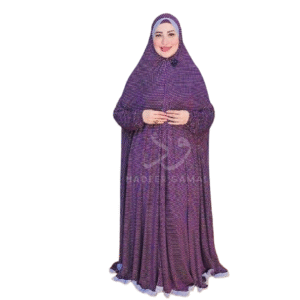 ملحفة الصلاة | موف منقط ابيض
