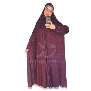 ملحفة الصلاة | أسود منقط فوشيا